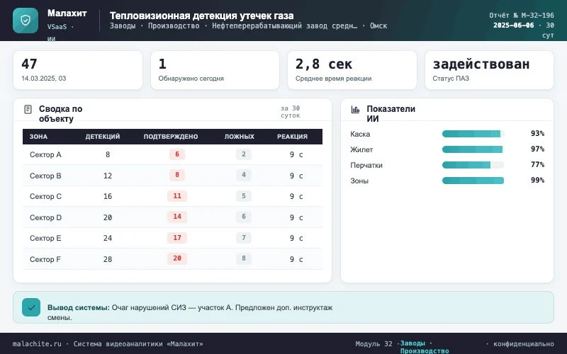 Отчёт за период — Система Малахит
