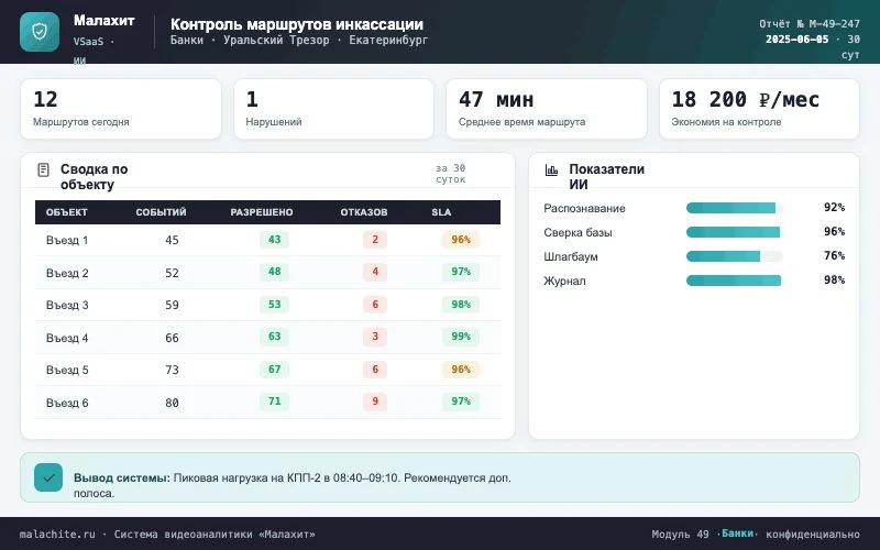 Отчёт за период — Система Малахит